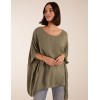 Oversized Satin Hem Top Oversized Satin Hem Top