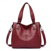 Red Leather Top Zip Tote Purse Red Leather Top Zip Tote Purse