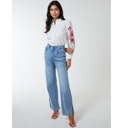 Embroidery Sleeve Cut Out Shirt Embroidery Sleeve Cut Out Shirt