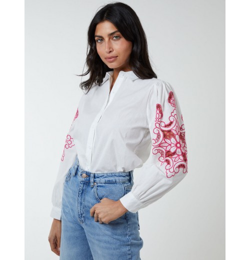 Embroidery Sleeve Cut Out Shirt Embroidery Sleeve Cut Out Shirt