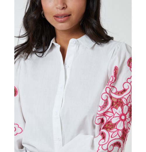 Embroidery Sleeve Cut Out Shirt Embroidery Sleeve Cut Out Shirt