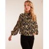 Leopard Bubble Hem High Neck Top Leopard Bubble Hem High Neck Top