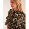 Leopard Bubble Hem High Neck Top Leopard Bubble Hem High Neck Top