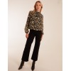 Leopard Bubble Hem High Neck Top Leopard Bubble Hem High Neck Top