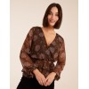 Floral Ruffle Wrap Blouse Floral Ruffle Wrap Blouse